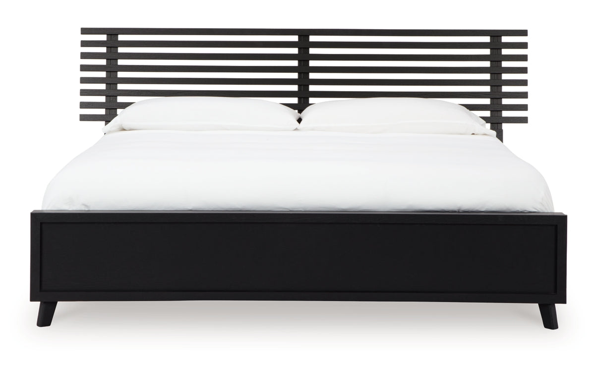 Danziar Queen Slat Panel Bed, Dresser, Mirror, Chest and Nightstand