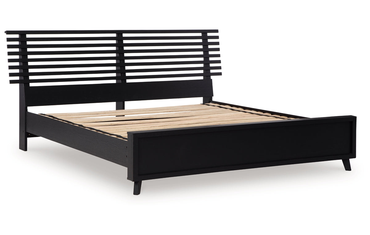 Danziar Queen Slat Panel Bed, Dresser, Mirror, Chest and Nightstand
