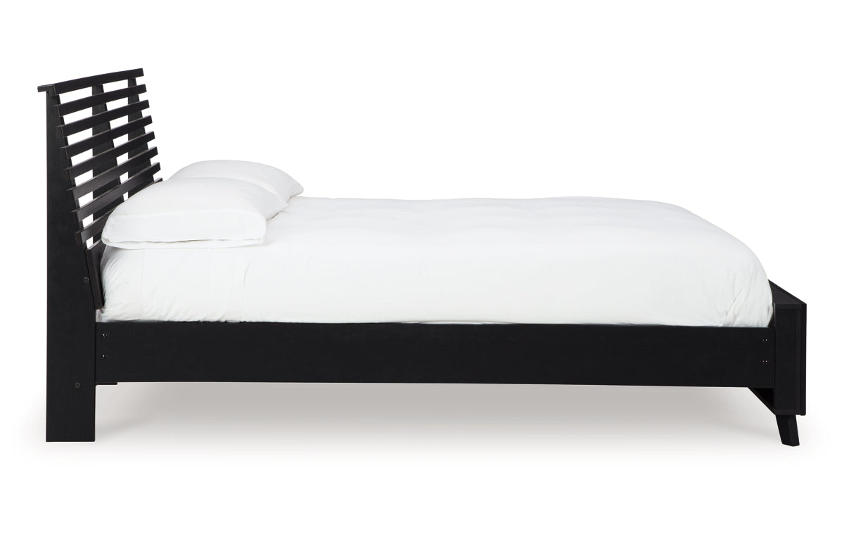 Danziar Queen Slat Panel Bed, Dresser, Mirror, Chest and Nightstand