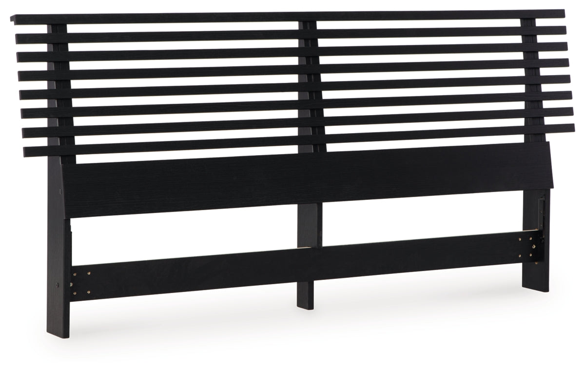 Danziar Queen Slat Headboard, Dresser, Mirror, Chest and Nightstand
