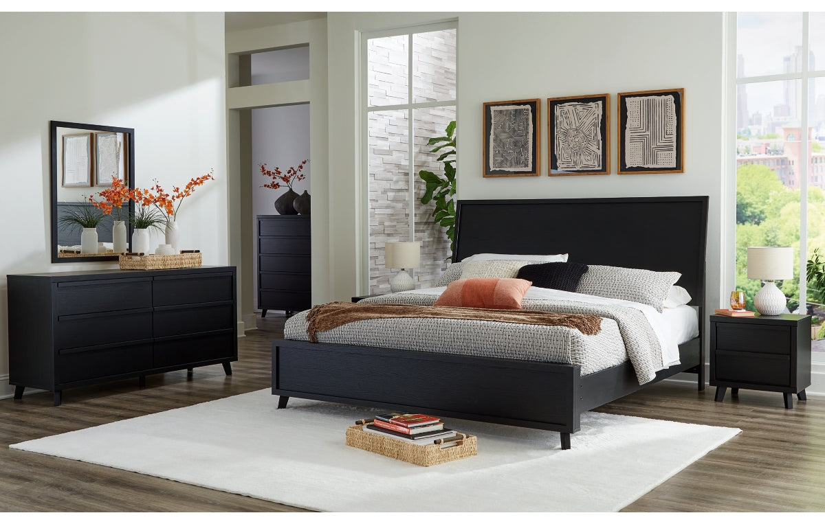 Danziar King Panel Bed, Dresser, Mirror and Chest