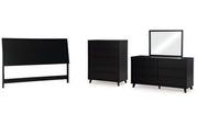 Danziar King Panel Headboard, Dresser, Mirror and Chest