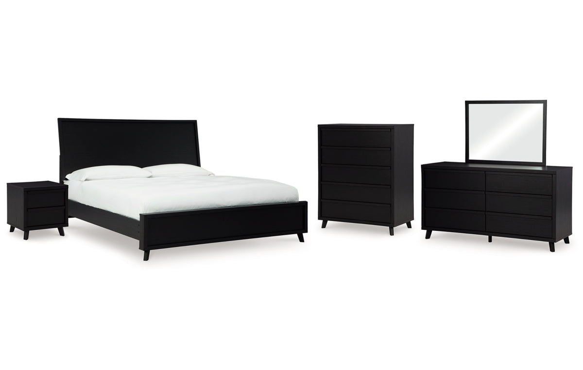 Danziar Queen Panel Bed, Dresser, Mirror, Chest and Nightstand
