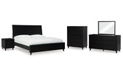 Danziar King Panel Bed, Dresser, Mirror, Chest and Nightstand
