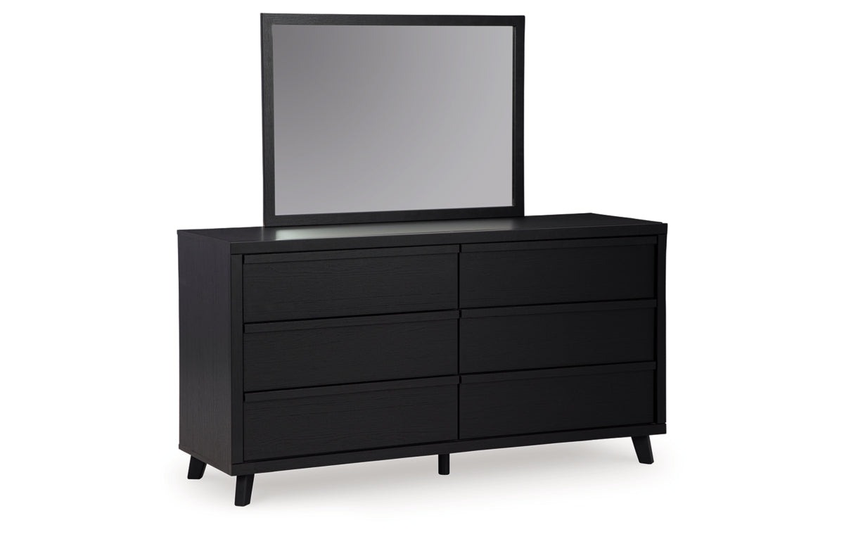 Danziar Queen Slat Panel Bed, Dresser, Mirror, Chest and Nightstand