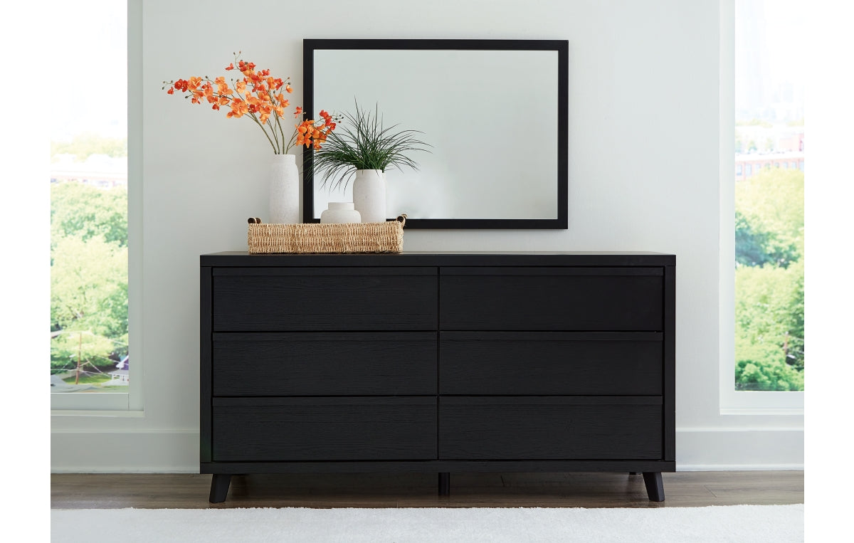 Danziar Queen Slat Panel Bed, Dresser, Mirror, Chest and Nightstand