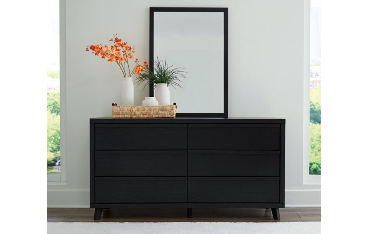 Danziar Queen Slat Headboard, Dresser, Mirror, Chest and Nightstand