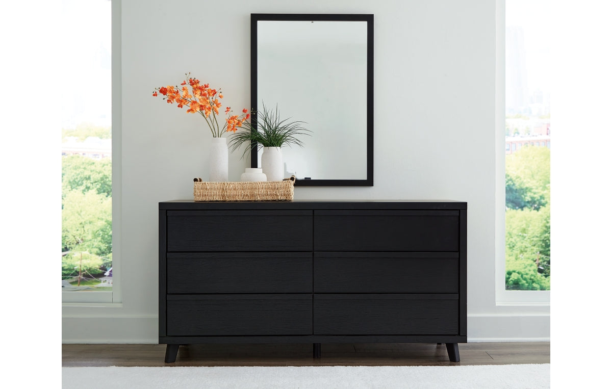 Danziar Queen Slat Panel Bed, Dresser, Mirror, Chest and Nightstand