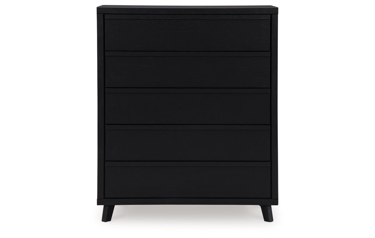 Danziar Queen Slat Panel Bed, Dresser, Mirror, Chest and Nightstand