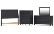 Danziar Queen Panel Headboard, Dresser, Mirror and Chest
