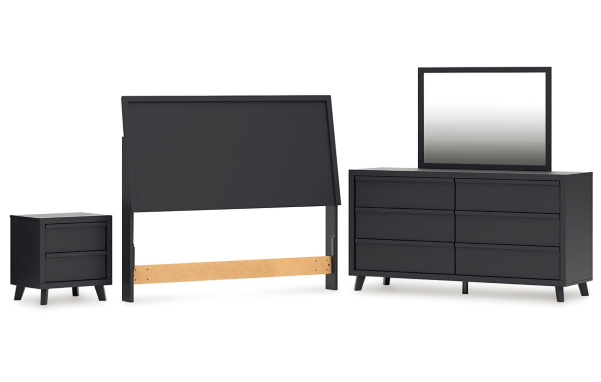 Danziar Queen Panel Headboard, Dresser, Mirror and Nightstand