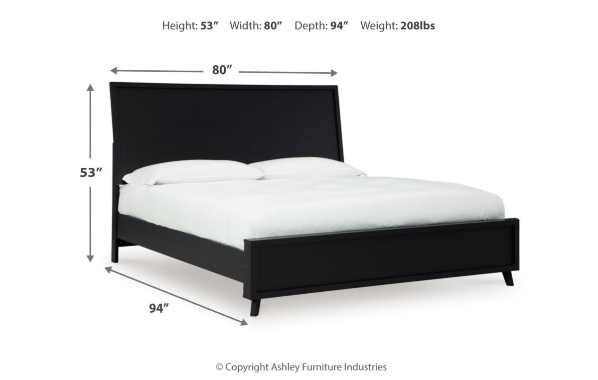 Danziar King Panel Bed, Dresser, Mirror and Nightstand