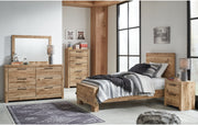 Hyanna Twin Panel Bed, Dresser, Mirror, Chest and Nightstand