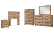 Hyanna Twin Panel Headboard, Dresser, Mirror, Chest and Nightstand
