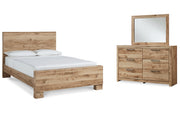 Hyanna King Panel Bed, Dresser and Mirror