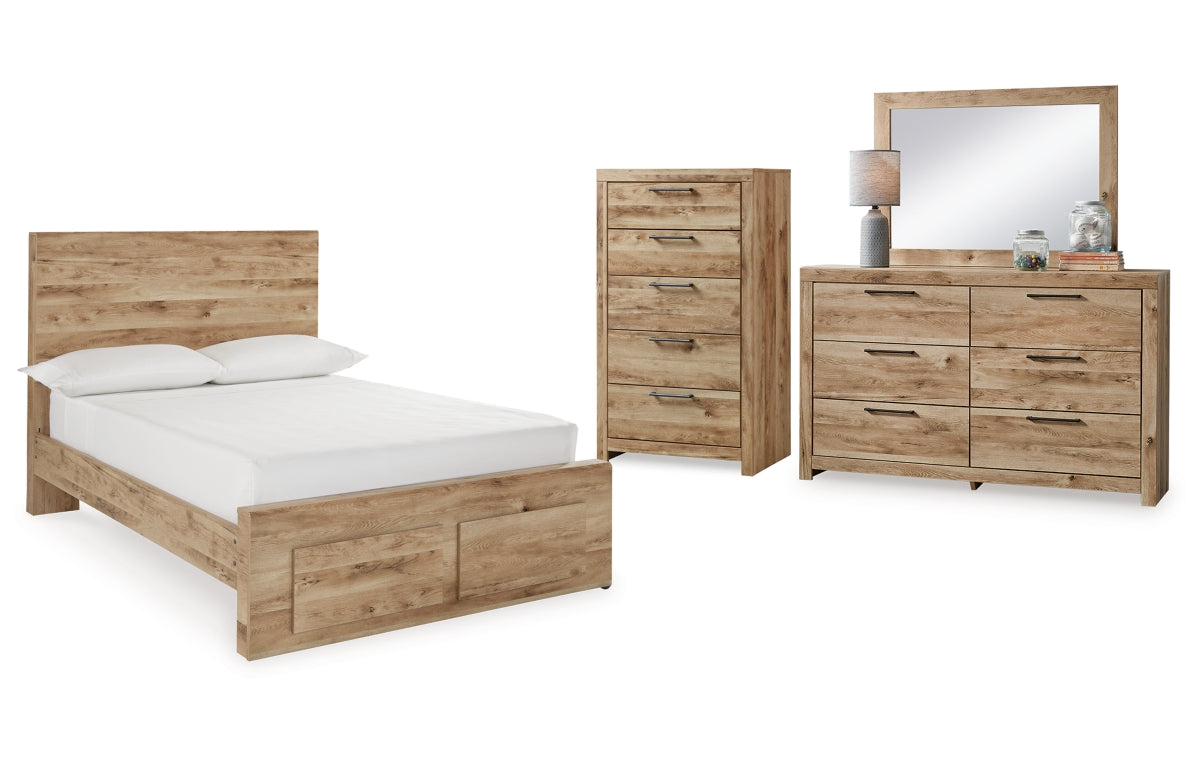 Hyanna Full Panel Storage Bed, Dresser, Mirror and Chest