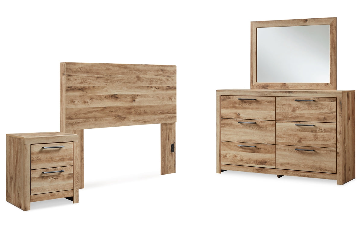 Hyanna Full Panel Headboard, Dresser, Mirror and Nightstand