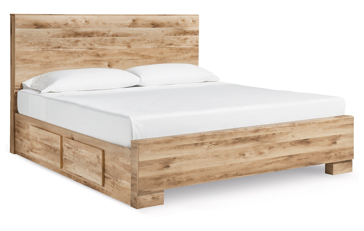 Hyanna King Panel Bed with 2 Side Storage