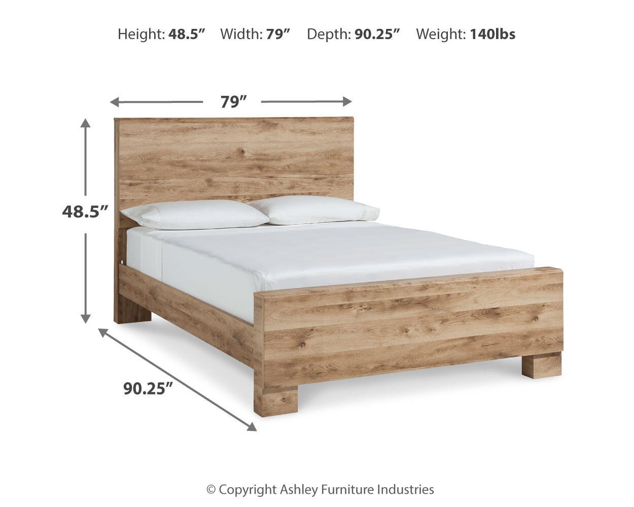 Hyanna King Panel Bed, Dresser, Mirror and Nightstand