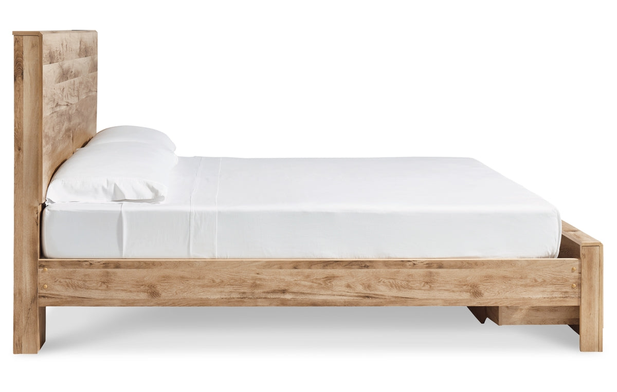 Hyanna Queen Panel Storage Bed, Dresser, Mirror, Chest and Nightstand