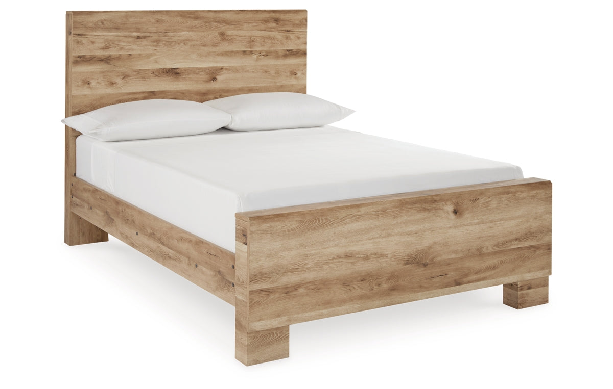 Hyanna Full Panel Bed with Mirrored Dresser, Chest and Nightstand