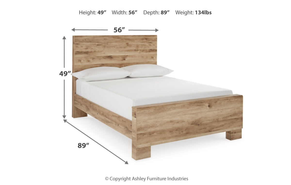 Hyanna Full Panel Bed with Mirrored Dresser, Chest and Nightstand