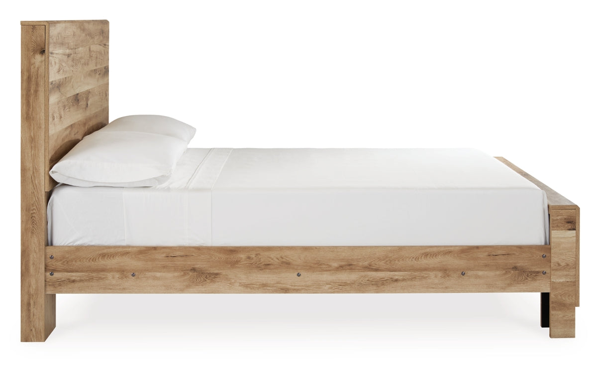 Hyanna Full Panel Bed with Mirrored Dresser, Chest and Nightstand