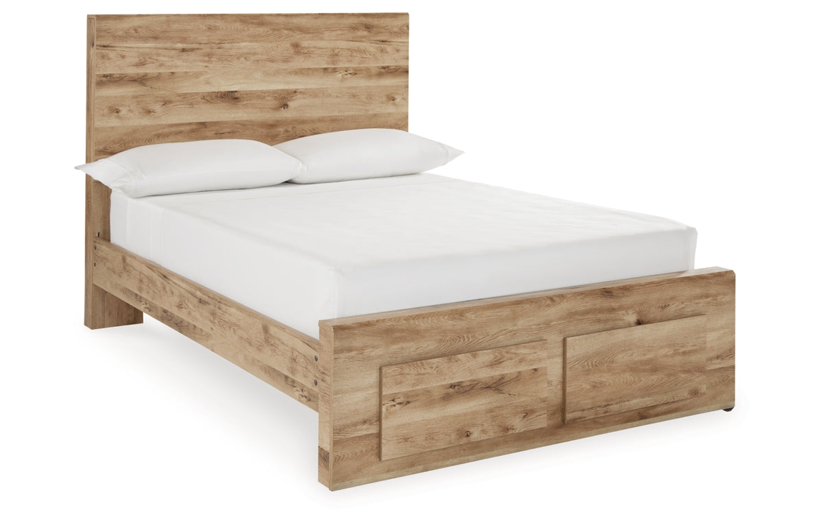 Hyanna Full Panel Storage Bed with Mirrored Dresser