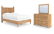 Aleaport Full Panel Bed with Mirrored Dresser