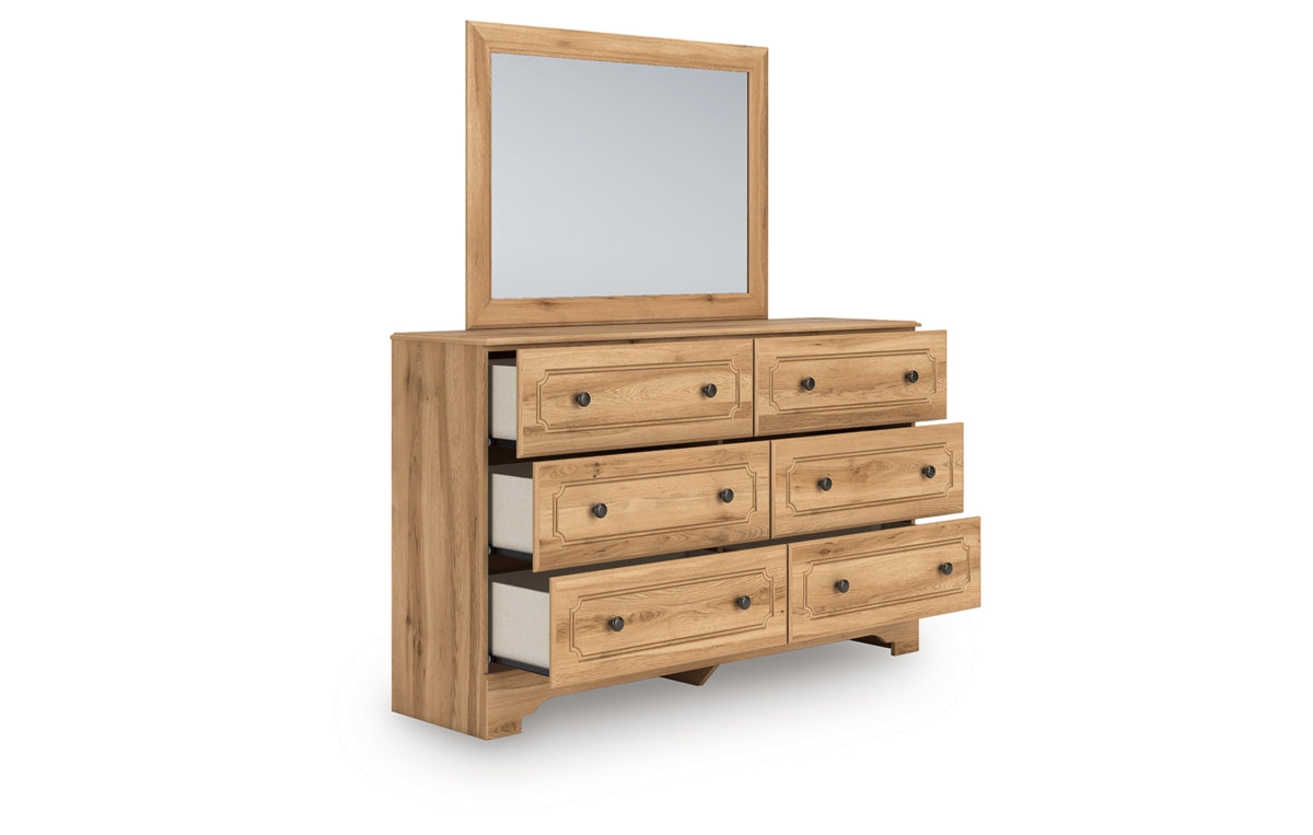 Aleaport Queen Panel Bed with Mirrored Dresser