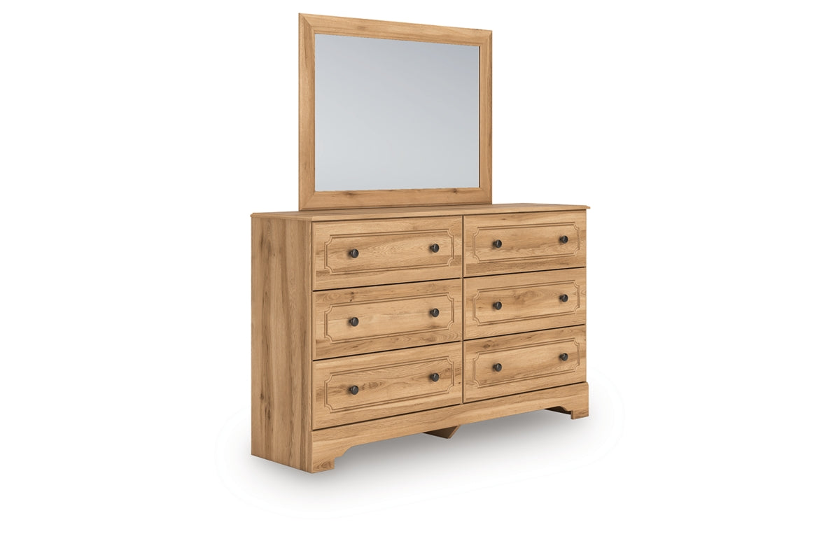 Aleaport Full Panel Bed with Mirrored Dresser