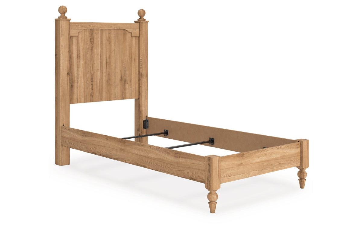 Aleaport Twin Panel Bed with Mirrored Dresser