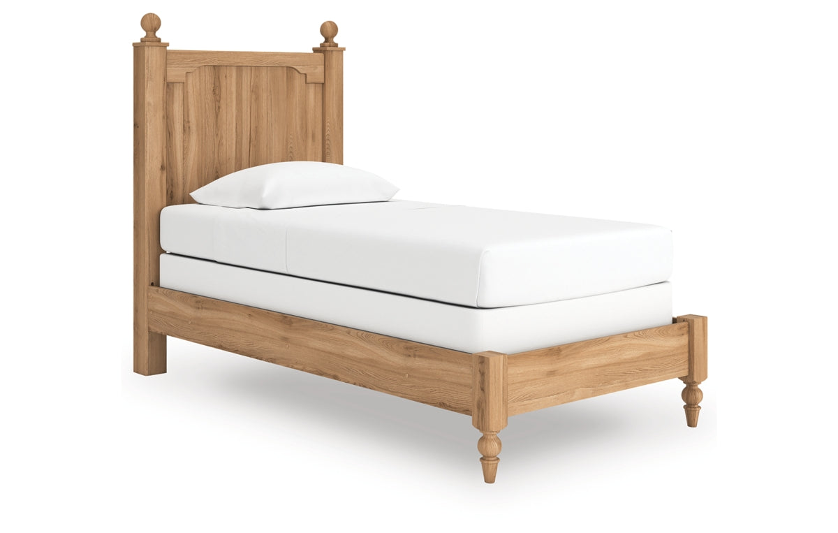 Aleaport Twin Panel Bed with Mirrored Dresser