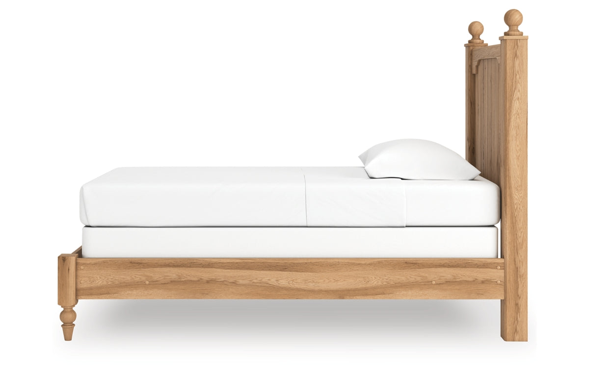 Aleaport Twin Panel Bed with Mirrored Dresser and Nightstand