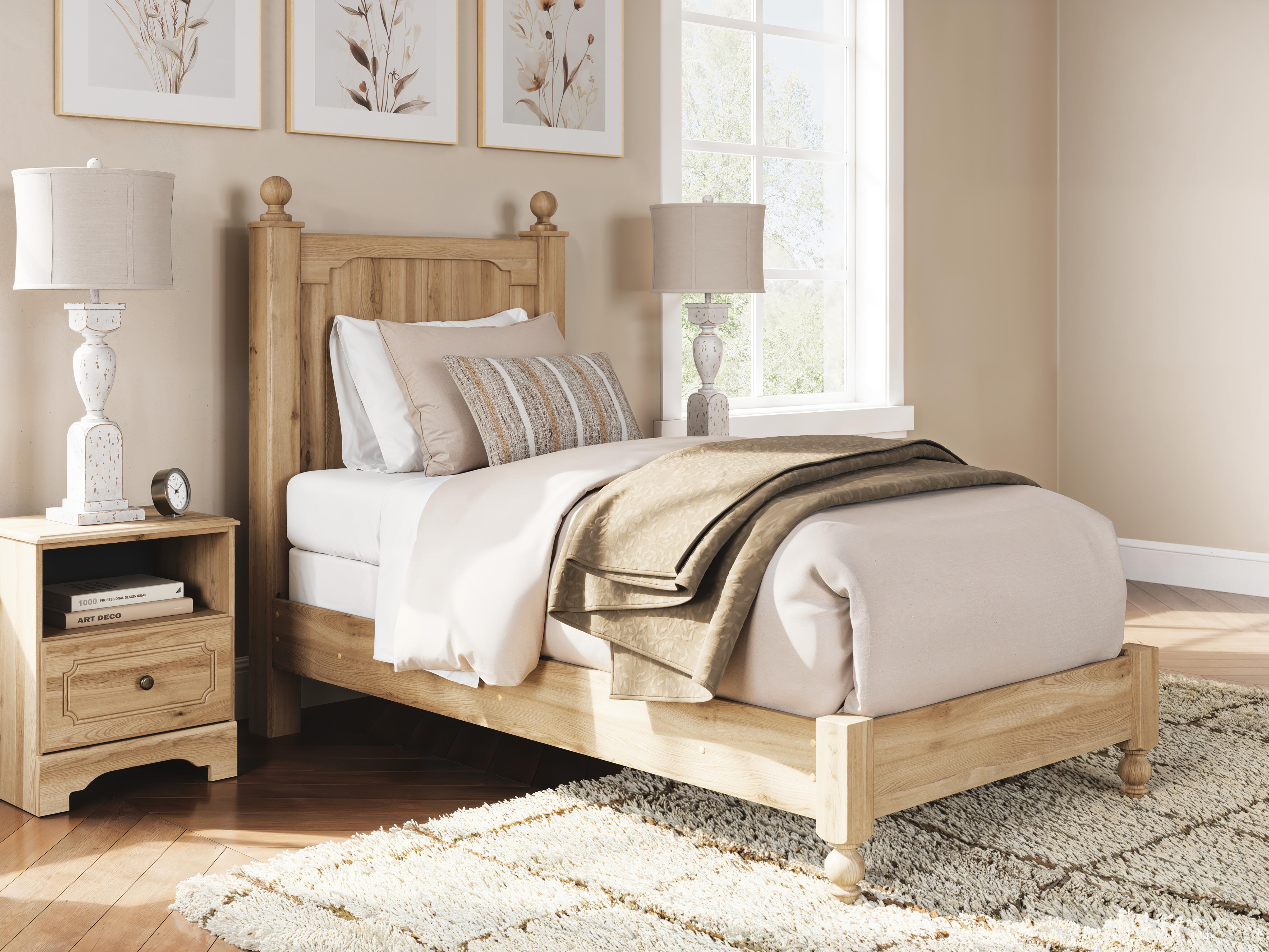 Aleaport Twin Panel Bed, Dresser, Mirror and Nightstand