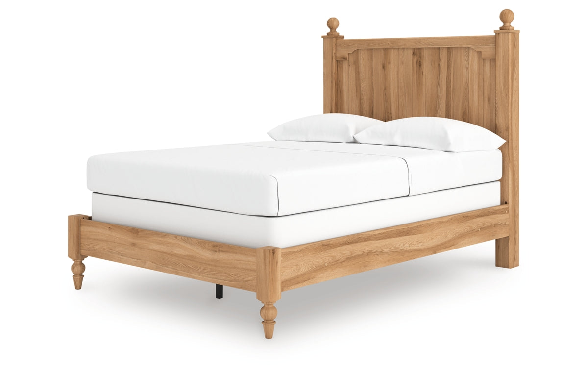 Aleaport Full Panel Bed with Mirrored Dresser and Nightstand