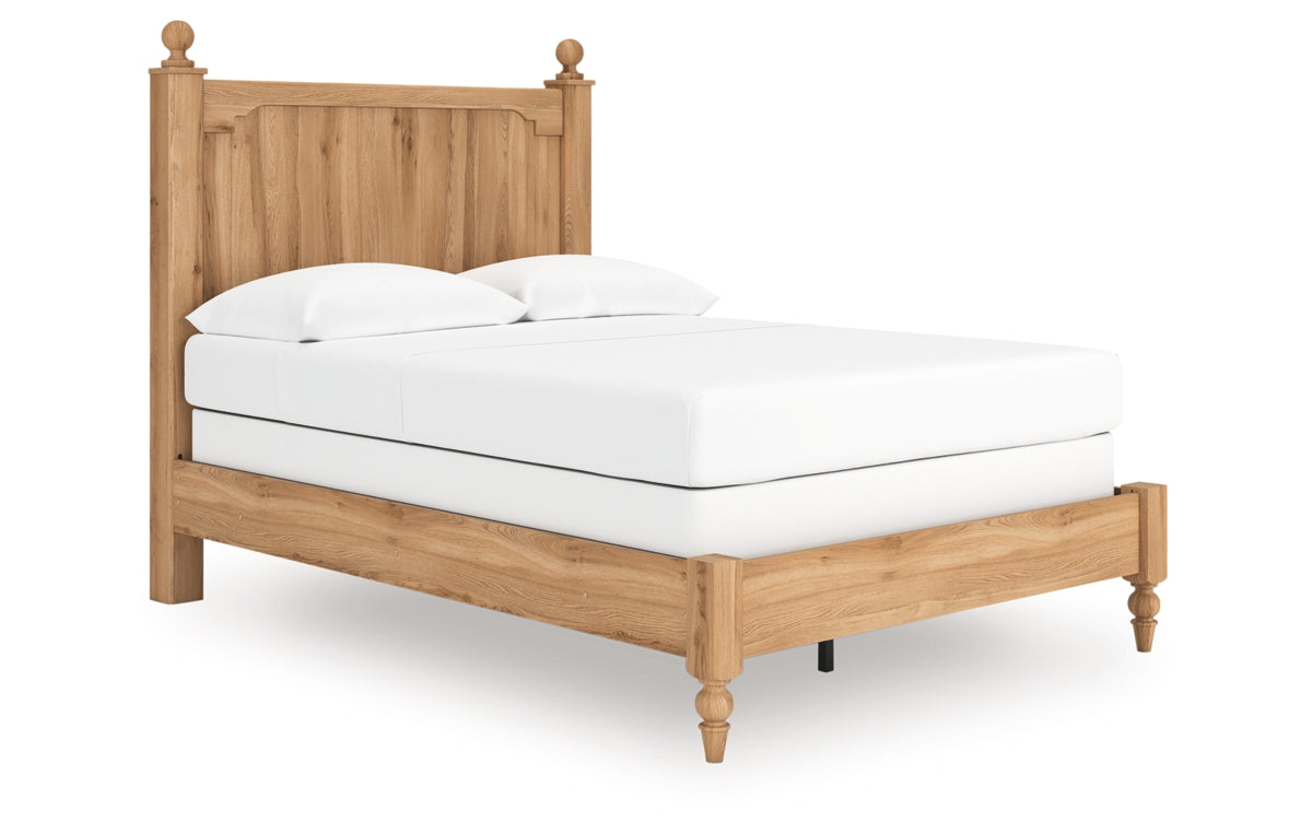 Aleaport Full Panel Bed with Mirrored Dresser and Nightstand