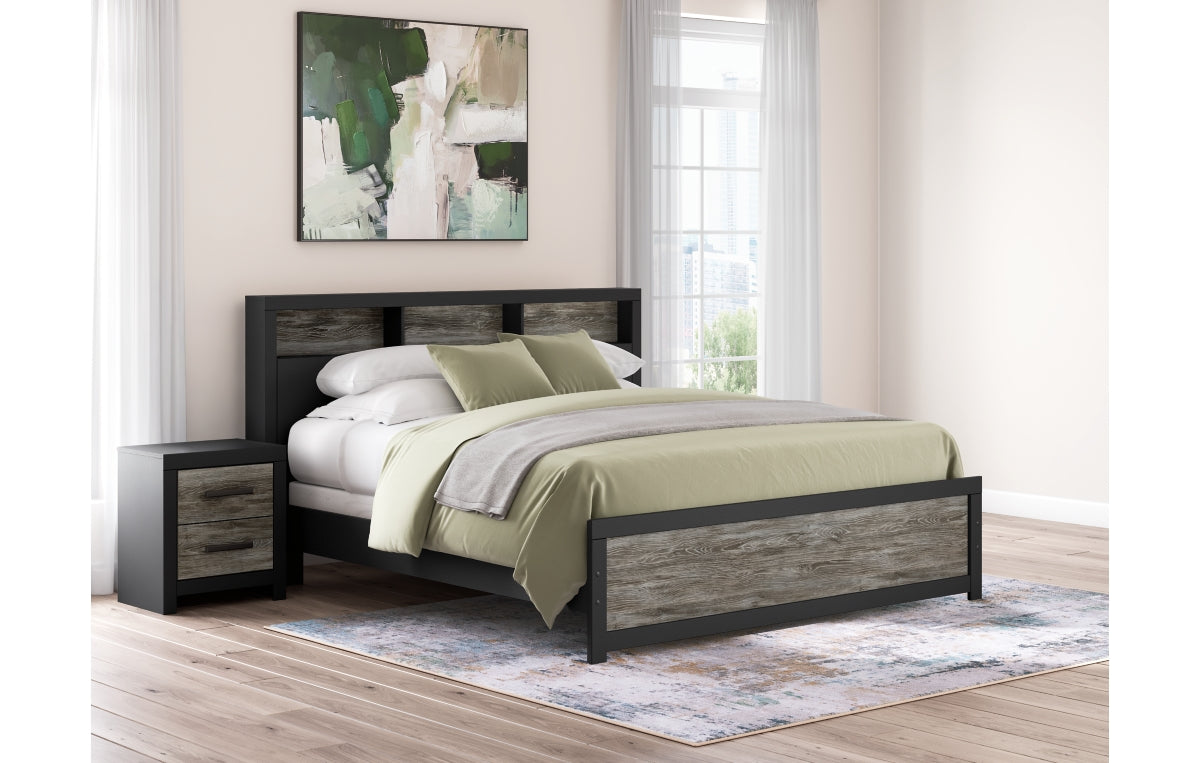 Broachmyn King Bookcase Panel Bed