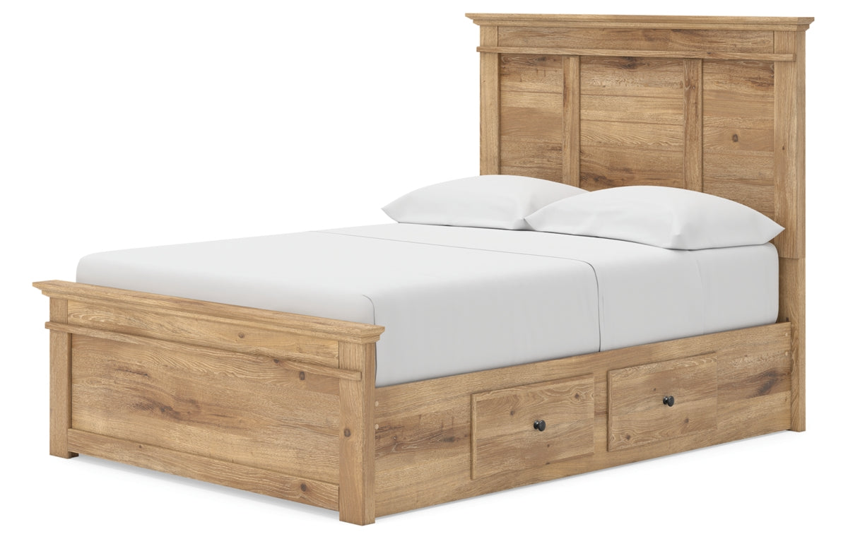 Makidern Full Panel Storage Bed
