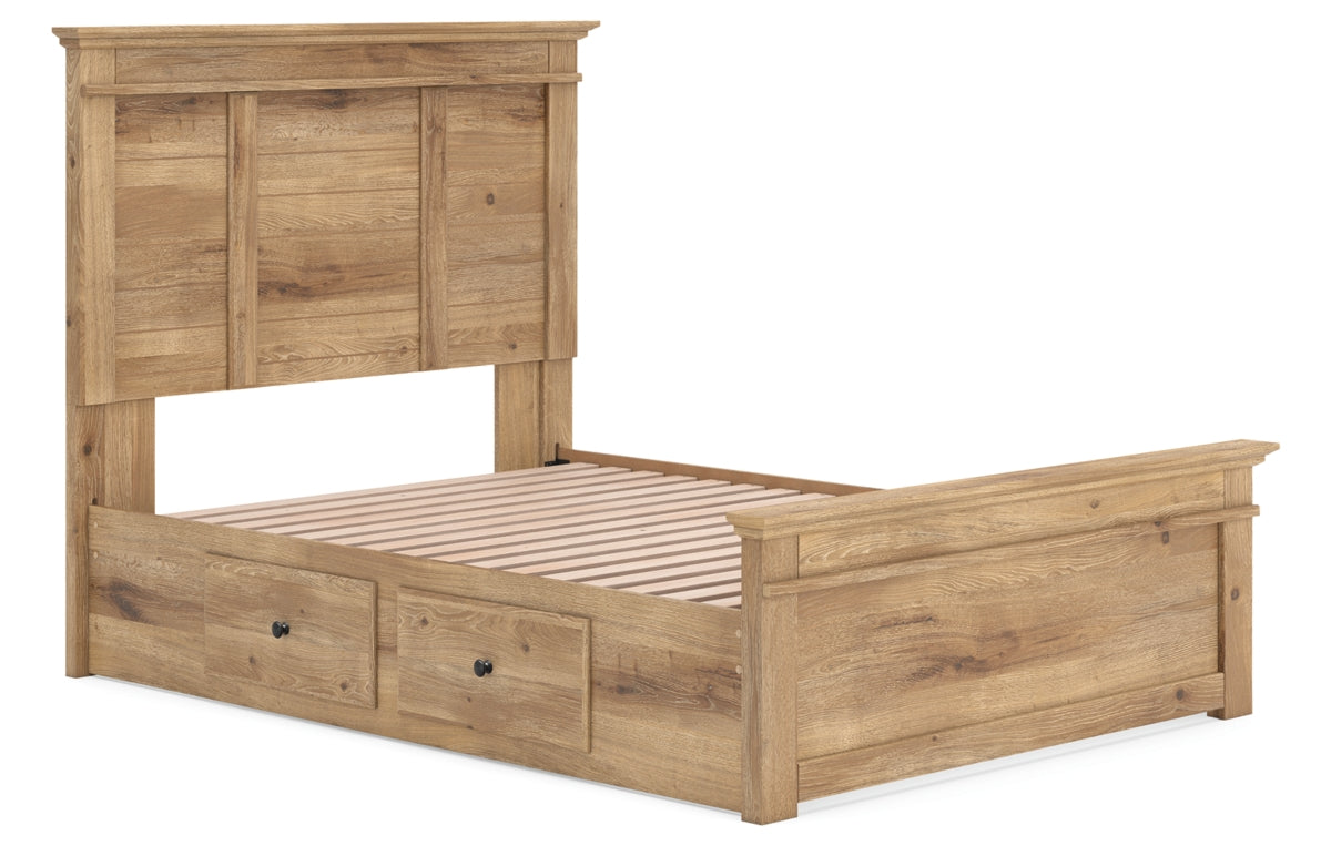 Makidern Full Panel Storage Bed