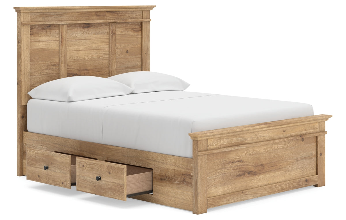 Makidern Full Panel Storage Bed