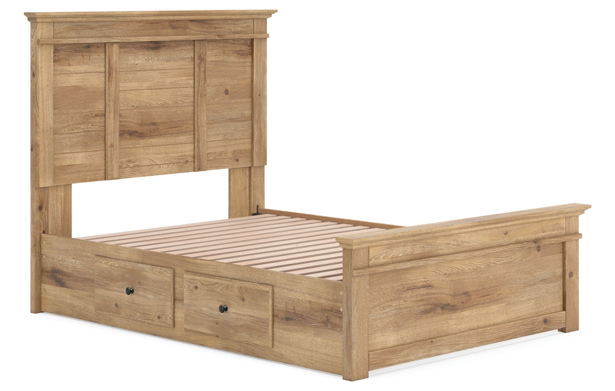 Makidern Full Panel Storage Bed