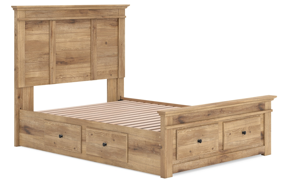 Makidern Full Panel Storage Bed