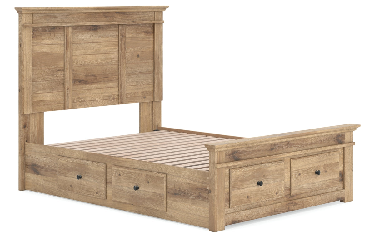 Makidern Full Panel Storage Bed