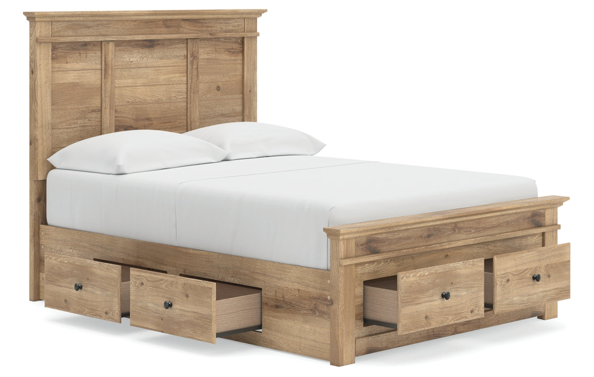 Makidern Full Panel Storage Bed