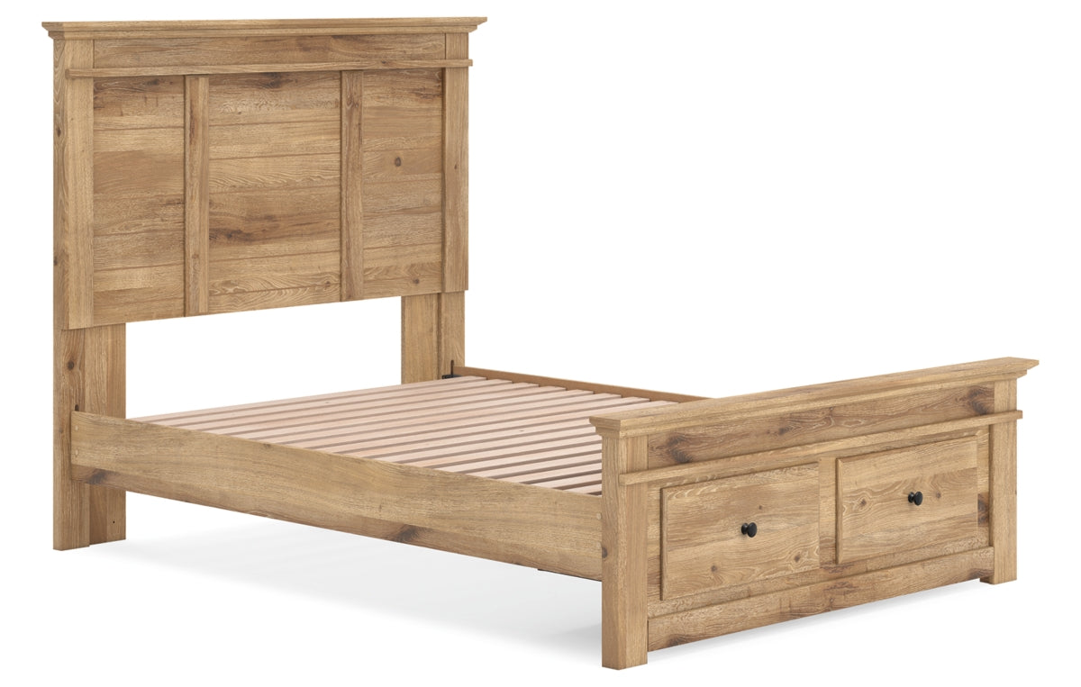 Makidern Full Panel Storage Bed