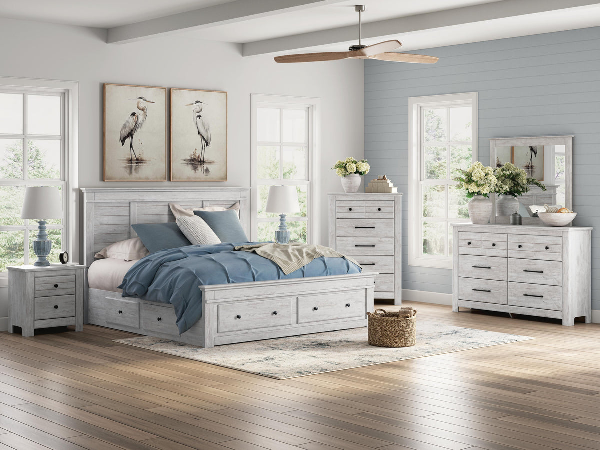 Makidern King Panel Storage Bed