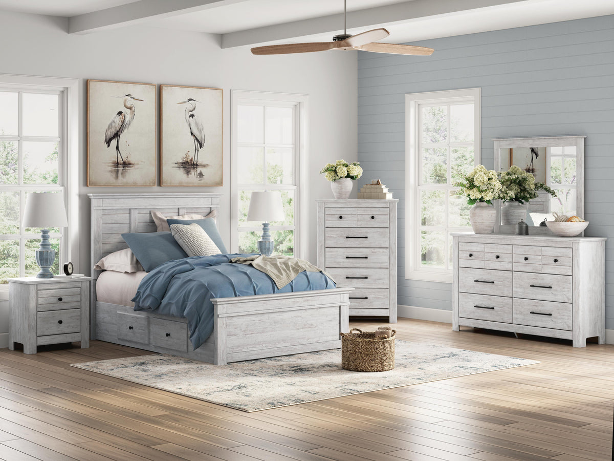 Makidern Full Panel Bed with Storage