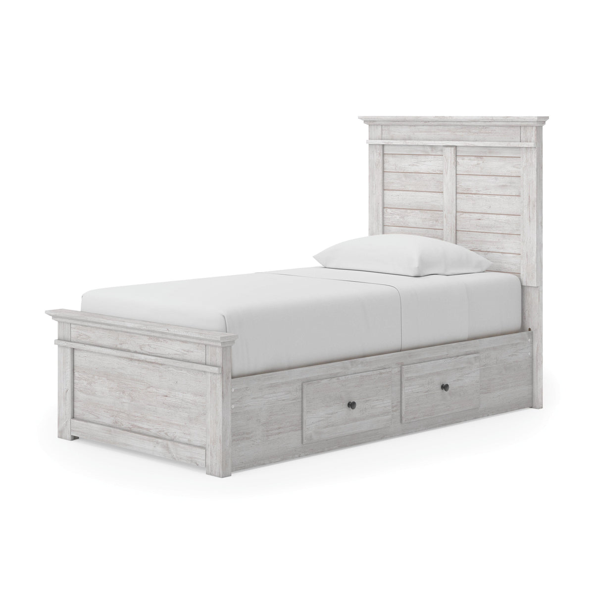 Makidern Twin Panel Bed with Storage