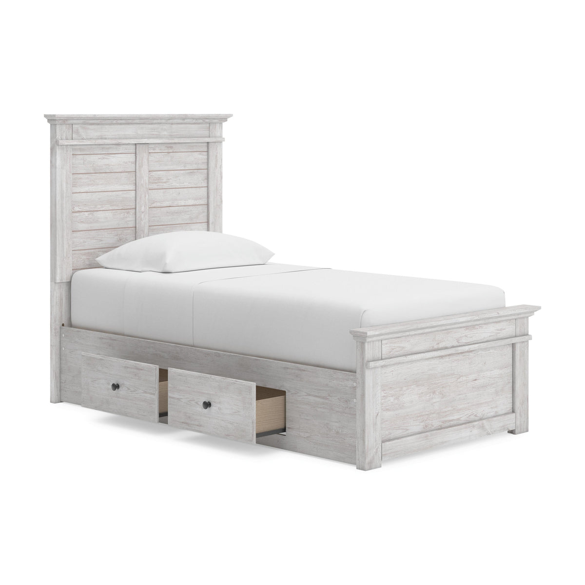 Makidern Twin Panel Bed with Storage